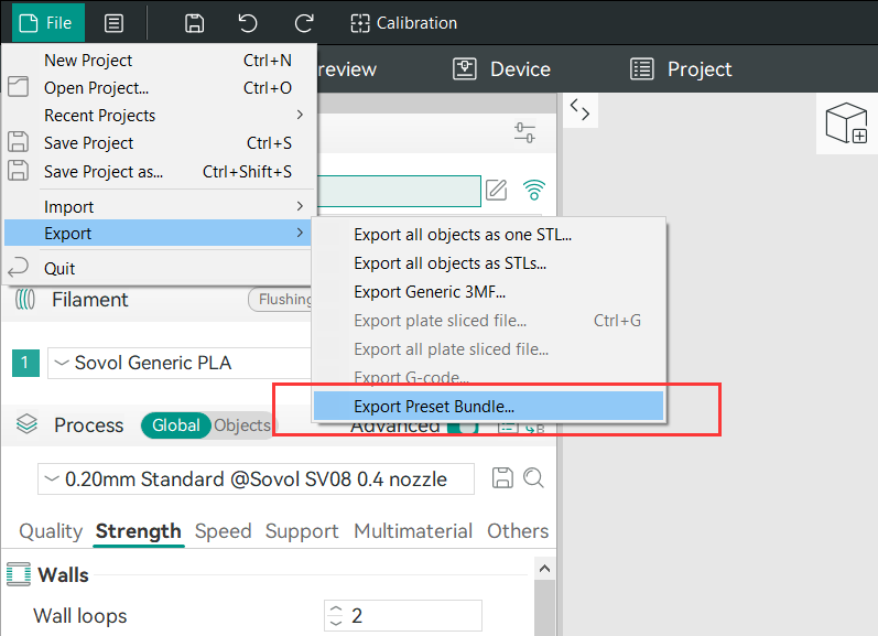 Orcaslicer import configuration file (Windows) | Sovol 3D Printer Wiki